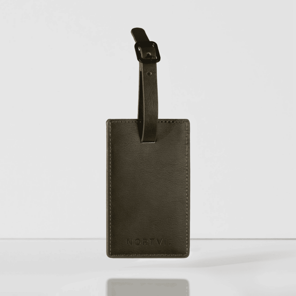 Moss Green Luggage Tag | Personalise your luggage label